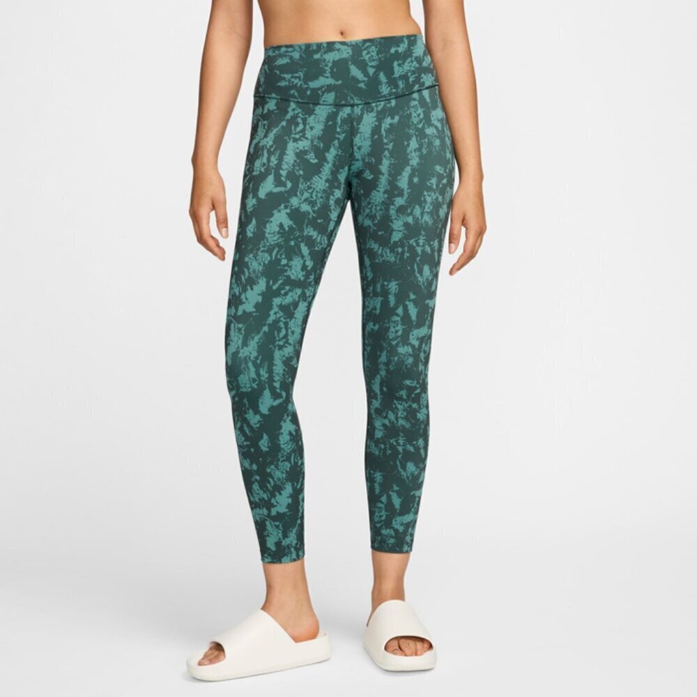 NWT Nike One Tight Fit High Rise Green Print Training Leggings